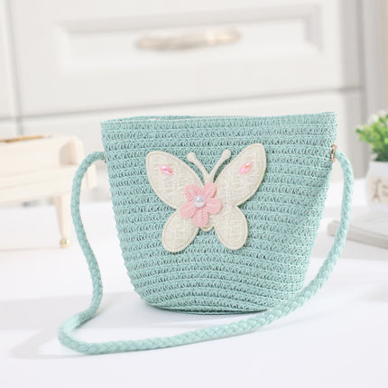 Cross-border New Children's Bag Spring and Summer New Children's Crossbody Bag Handmade Straw Satchel Travel Mini Coin Purse