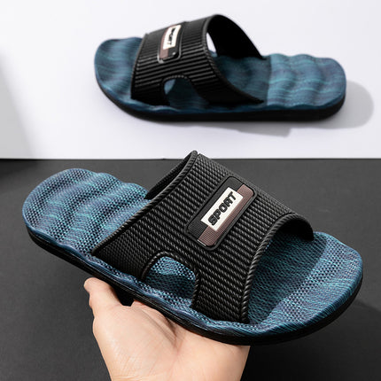 Factory Supplies for All Seasons, Men's Non-Slip Thick-Soled Eva Breathable Massage Large Size Flip-Flops, Hotel Bath Wholesale