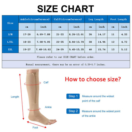 Cross Border Amazon Compression Socks Zipper Socks Sports Compression Leg Socks compression Socks Zipper Socks