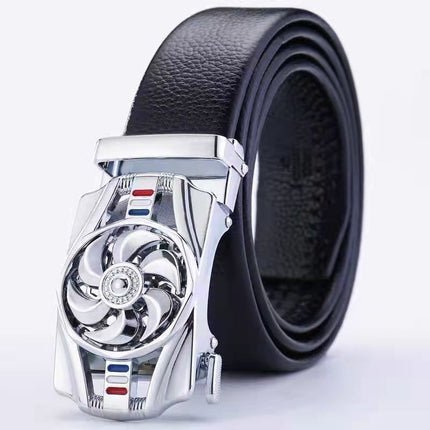 Time-to-time belt men's belt automatic buckle trembles fast hand explosion casual Joker simple fashion wholesale generation hair