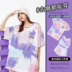 (upgraded high-end quick-drying) 077 three-piece set-color purple / 2XL Recommended 57.50 kg-65.00 kg