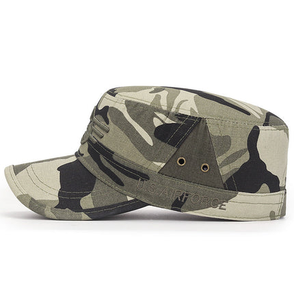 Spring and Summer New Fashion All-match Hat Men's Outdoor Cotton Sunshade Camouflage Flat Hat Sports Casual Sunscreen Hat