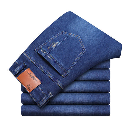 Summer Thin Jeans Men's Loose Straight Middle-aged Spring Middle-aged Men's Clothing Dad's Clothing Men's Casual Pants