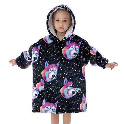 New composite winter clothes home pajamas lazy TV blanket baby flannel oversized super thick lambswool cartoon