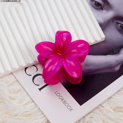2025 new autumn and winter color egg flower grab clip grab hairpin head half hair shark clip hair accessories wholesale