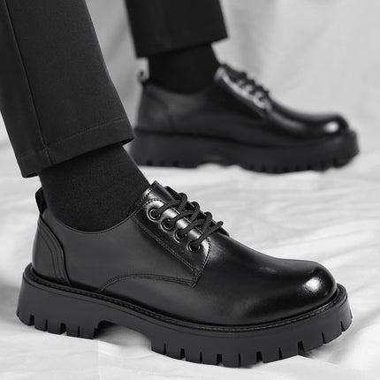 Men's dress big head business shoes youth casual leather shoes dress men's shoes fashion shoes British style men's a generation of hair