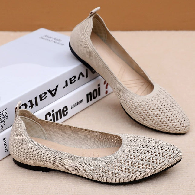 Women's Shoes Cross-Border Summer Casual Shoes Comfortable Breathable Shoes Lightweight Pointed Toe Shoes Versatile Shoes Women's Wholesale