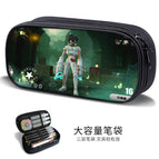 Large-capacity three-layer canvas pencil case-factory direct sales / B58405