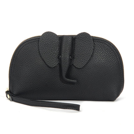 Creative Elephant Fashion Leather Wallet Women's Long Clutch Bag Niche Design ins Soft Leather Clutch Bag Wholesale
