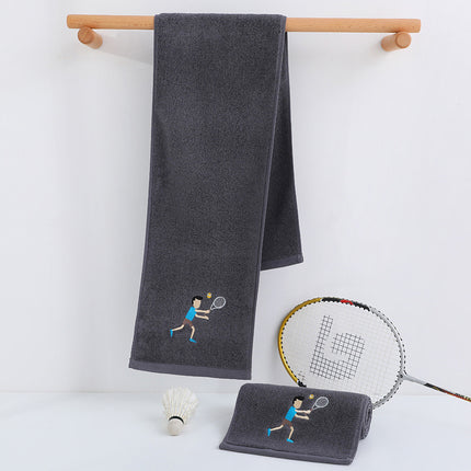 Cotton towel lengthened 1.1 meters sports gym running towel yoga towel sweat towel LOGO embroidered word