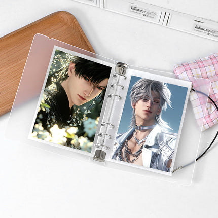In-Stock Large A6 Planner Creative Frosted Translucent Pp Strap Loose-Leaf Planner Notebook Six-Hole Cover