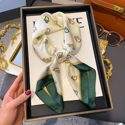 70cm Imitation Silk Square Scarf Fashion All-match Silk Scarf Professional Scarf Korean Style Neck Protection Scarf Decorative Small Square Scarf