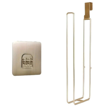 Stainless Steel Kitchen Paper Towel Holder Without Punching Lazy Rag Holder Roll Paper Plastic Wrap Wall Hanging Rack Storage Shelf