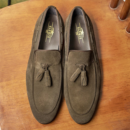 [One piece is also ex-factory price] Business Casual British Fleece Leather Men's Shoes Leather Shoes Men's Loafers