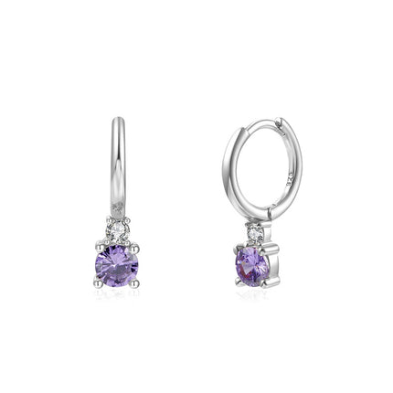 Amazon, Aliexpress, Temu, Shein, European and American Cross-Border Popular Luxury Zircon Earrings Wholesale
