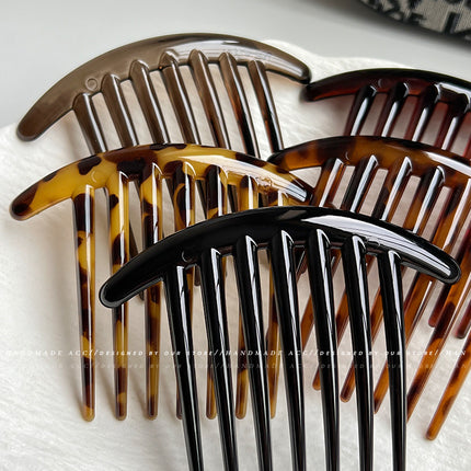 European and American Cross-border Foreign Trade High-end Leopard Hair Accessories All-match Hair Combs and Combs for Girls Simple and Fresh Hair Cards