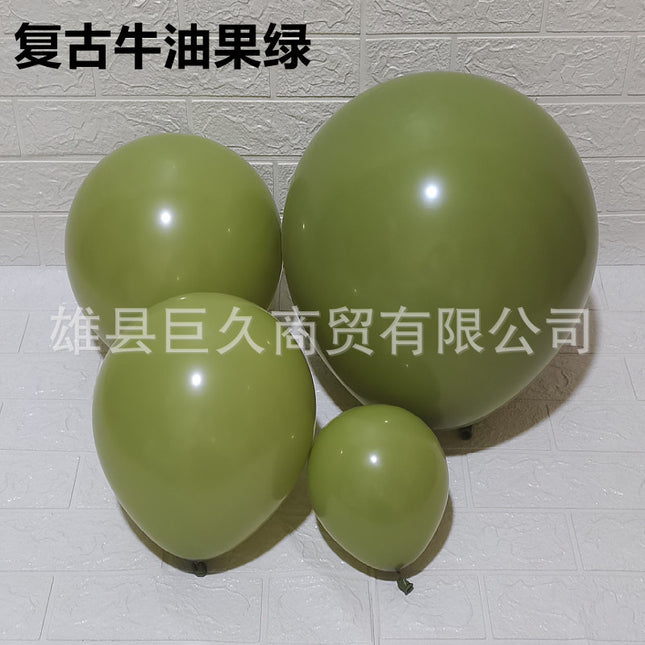 Vintage Green Balloon 5 inch 10 inch 12 inch 18 inch avocado olive green balloon chain decorative arch set