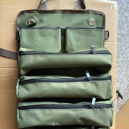 Canvas Tool Bag Durable Woodworking Electrician Repair Storage Bag Roll Car Tool Bag Hardware Bag