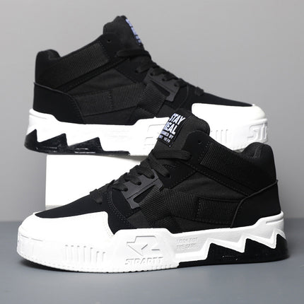 2026 Spring Fashion Camouflage High-Top Lace-Up Sneakers for Men, Trendy Casual Shoes for Students, Street Dance Sneakers for Men