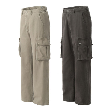 Europe and the United States high street three-dimensional cutting stitching patch bag wide leg jeans