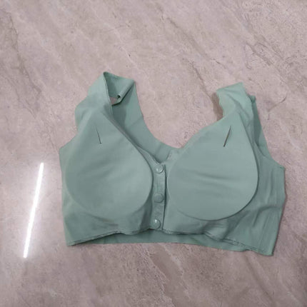 Plus size middle-aged and elderly mother's bra TikTok PDD live broadcast popular thin nursing front buckle lace underwear