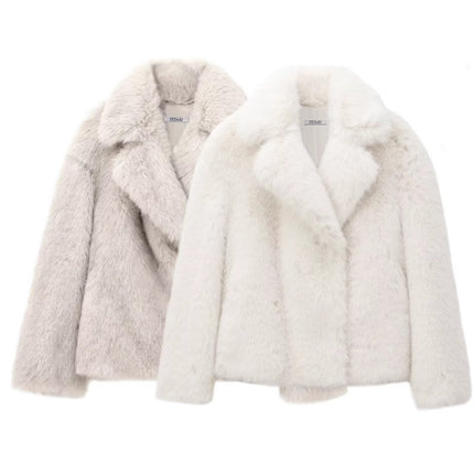 Cross-border AliExpress women's imitation fur effect plush green fur coat coat women's 2024 new fur leather