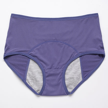 Physiological underwear women's menstrual period leak-proof big aunt pants period holiday safety physiological pants waist ice silk summer thin