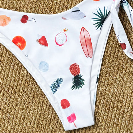 2025 New Women's Swimsuit Amazon Foreign Trade Fashion Printed Seaside Sexy Separates Swimsuit Bikini