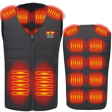 Cross-border Heating Vest for Couple V-neck Heating Vest Cotton Clothes Smart Warm Clothes Men's and Women's Cotton Vest