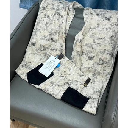 Retro Tie-Dye Printed Casual Wide-Leg Jeans for Women 2025 Spring New Loose High-Waist Slim Floor-Length Pants