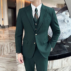 Dark green two-piece suit (suit + trousers) / M