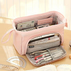Oxford cloth steel frame pencil case [pink]