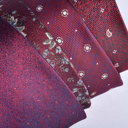 Tie men's formal wear business wine red bridegroom wedding jacquard hand fight 8cm administrative professional New in stock