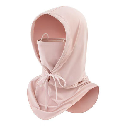2025 New Sun Protection Mask for Women, Ice Silk Breathable Anti-Uv Neck Protection Mask, Full Face Coverage, Sports Style