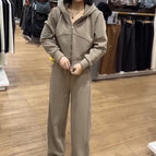 Army green (plus velvet two-piece set) / S