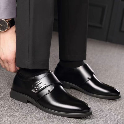 Men's leather shoes soft leather soft bottom business casual men's shoes work security work father shoes wholesale a generation of hair