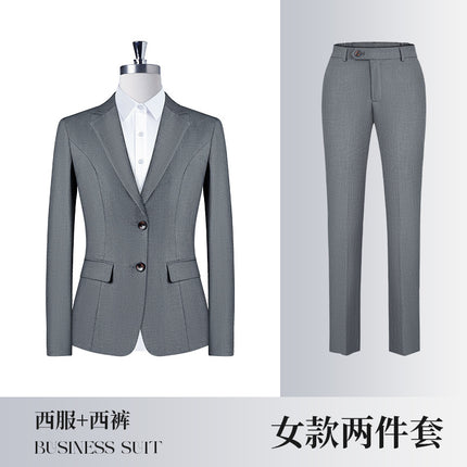 Business Wear Men's and Women's Same-style Suit Autumn and Winter Fashion Slim-fit Business Suit Women's Pants Vest Dress