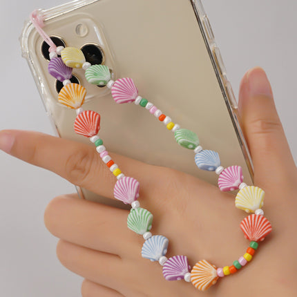 Factory direct supply handmade beaded mobile phone lanyard bluetooth speaker lanyard flashlight fan selfie stick U disk sling