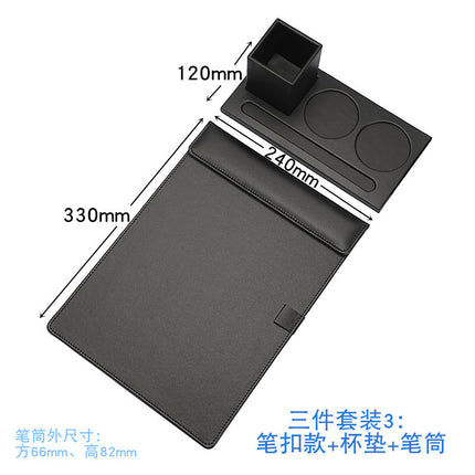 Wholesale a4 business leather meeting signing tablet clip hotel contract signature document magnetic Menu Pad clip
