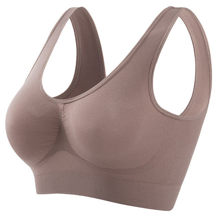 plus size Underwear Women's Small Chest Push-up chubby girl Non-rims Yoga Sports Bra Thin Padded Sexual Beauty Vest