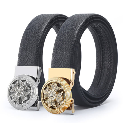 Belt Men's Internet Fashion Fashion Trendy Belt Young Fashionable Jeans with Imitation Leather Automatic Buckle