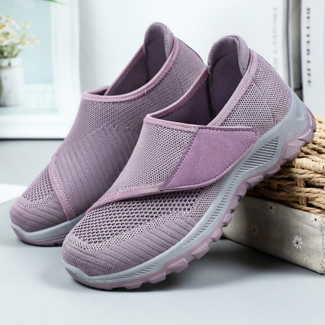 Walking Shoes for Women, Soft Soles, Comfortable and Not Tiring for Feet, Mother's Shoes, Mesh Breathable and Not Stuffy for Middle-Aged and Elderly Velcro Rehabilitation Shoes