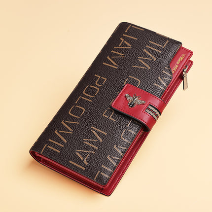 King Paul Wallet Women's Long Wallet Women's Wallet Leather Wallet Women's Mobile Phone Wallet Anti-theft Brush Wallet