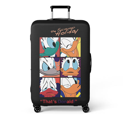 Double-Opening Elastic Suitcase Cover, Thickened Luggage Protective Cover, Travel Suitcase Dustproof Trolley Case, Cartoon Cute Design