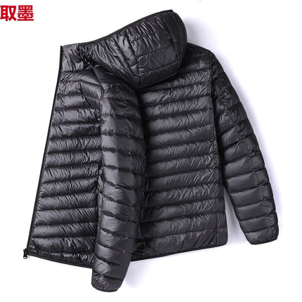 2024 new lightweight cotton-padded jacket men's slim short Korean fashion brand plus size fashion thin winter coat men's clothing