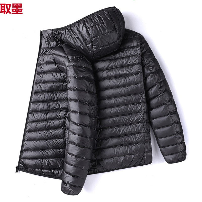 2024 new lightweight cotton-padded jacket men's slim short Korean fashion brand plus size fashion thin winter coat men's clothing