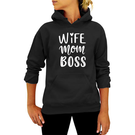 Amazon AliExpress ebay cross-border wife mom printed hooded vests autumn and winter European and American women's