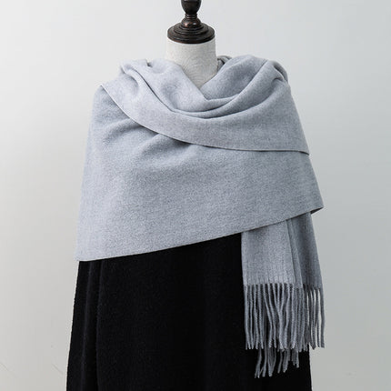 Wool Scarf Korean Style Double-Sided Scarf for Women Autumn and Winter Warm Men's Shawl Versatile Cashmere Scarf Wholesale