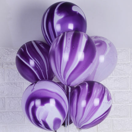 Wholesale Agate Balloons 10inch 12inch Thickened Colorful Cloud Latex Marble Pattern Birthday Party Decoration Wedding