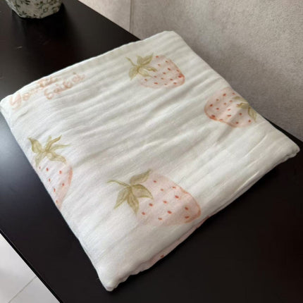 Bamboo Cotton Super Soft Class A Baby Blanket Six-Layer Interwoven Gauze Bath Towel Digital Non-Fluorescent Non-Pilling Sweat-Absorbing Breathable